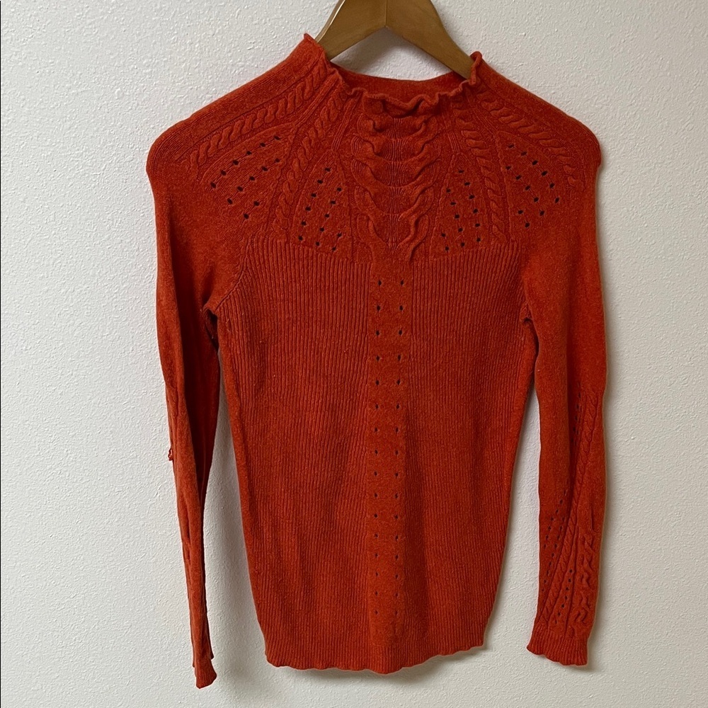 Siste”s Vintage Cowl Neck Orange Sweater women’s size S